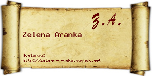 Zelena Aranka névjegykártya