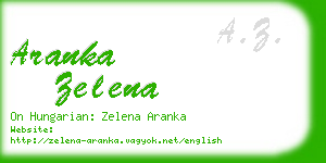 aranka zelena business card